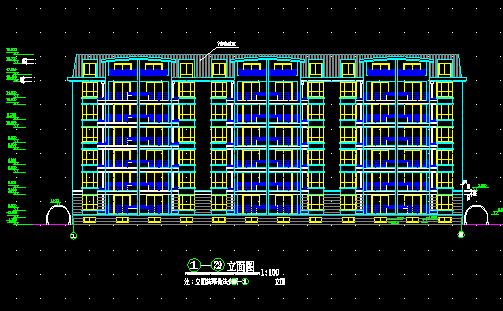 某六层住宅楼建筑施工图免费下载 - 建筑户型平面图 - 土木工程网
